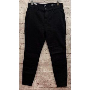 GAP Womens Comfortable Cotton Stretch Skinny Pant Black Size 10 NEW